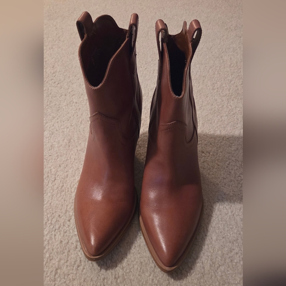 Marc Fisher Brown Ankle Boots